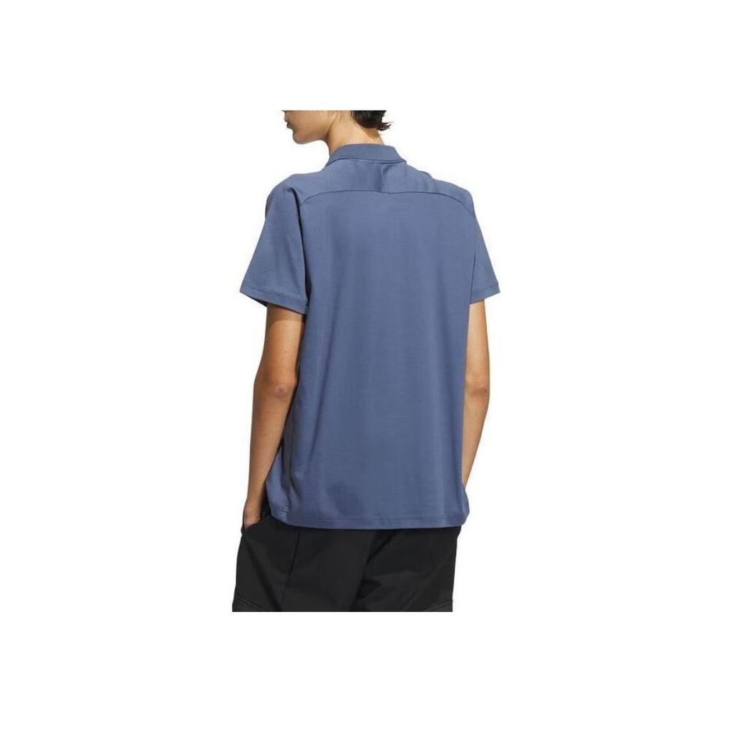 Adidas Logo Sports Training Casual Polo Shirt Men Tops Deep-Blue IT3935