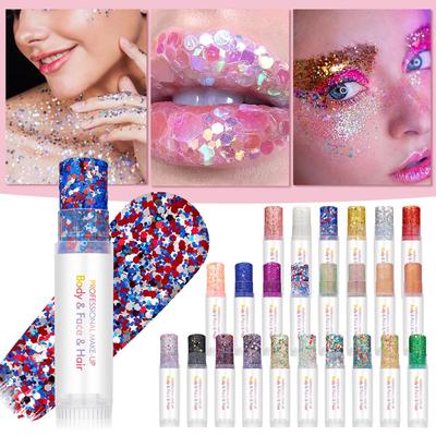Body Glitter Stick, Facial Painting, Sequin Gel, Mermaid Makeup, Music Festival Carnival, Hair, Eyeshadow, Makeup.