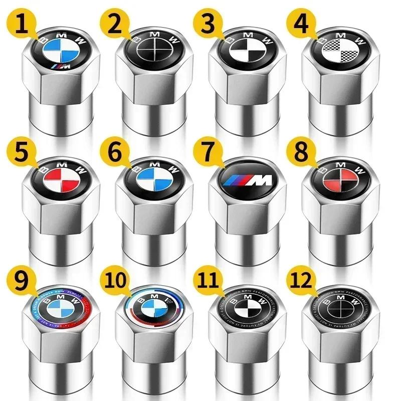 4 ks kovové krytky ventilků kol pro auto, šestihranné kryty stonků ventilků pro BMW M E87 E30 E46 E28 E34 E39 E60 F02 F18 F35 G20 G03 F10 E93 F20