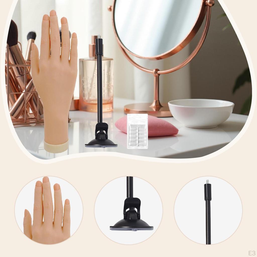 'training, Fake Hand with Suction Cup Base, Nail Practice Model, Female Mannequin for Salon