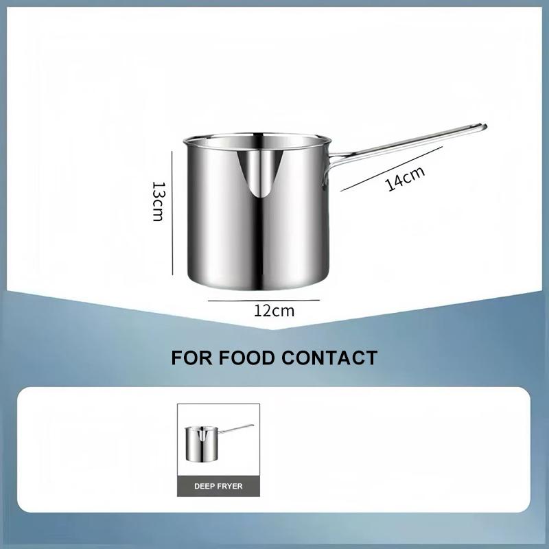 Extra Thick Stainless Steel Deep Fryer Pot Multifunctional Frying Pan For Fried Chicken Egg Oil Drain Noodle Induction Gas Stove