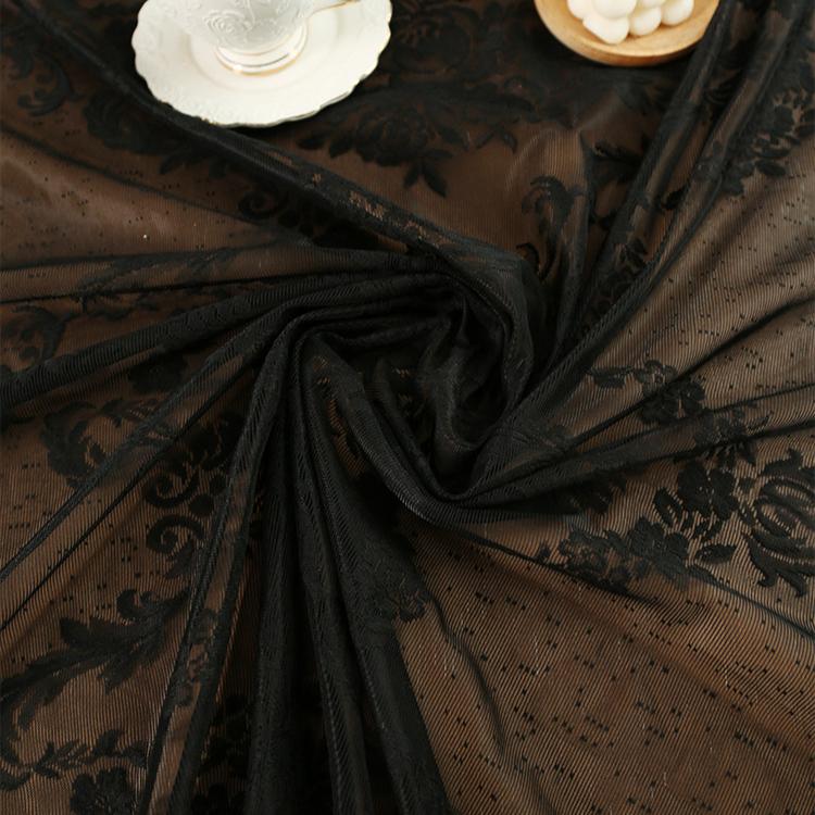 1 pz Tovaglia Nera in Pizzo Ricamato con Nappa, Vintage Floreale Retro Antimacchia Lavabile Rustica Copritavolo, Adatta per Picnic, Campeggio