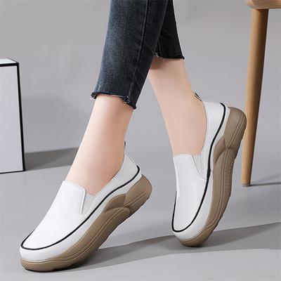 Damen Sneaker Schuhe Leder Slipper Schuhe für Damen Komfort Leicht Dicke Sohle Schuhe Herbst Trend Freizeit Flats Damen Hausschuhe