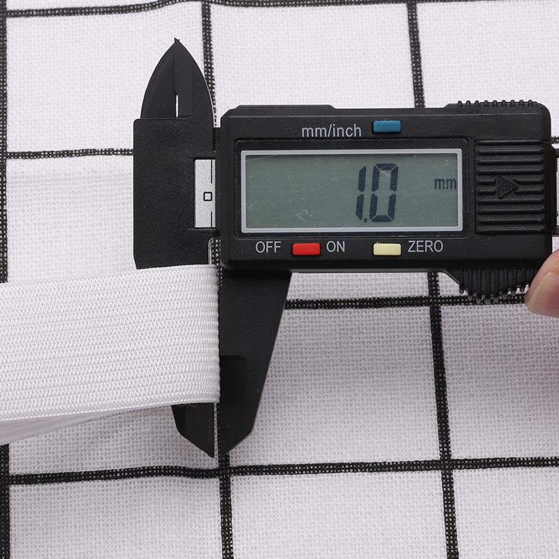 Bandă elastică plată lată groasă - Strat dublu, elasticitate ridicată în alb și negru