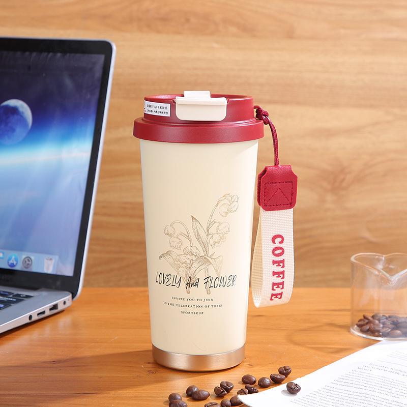 304 Roestvrij Staal Draagbare Thermische Koffiemok voor Buiten- en Autogebruik