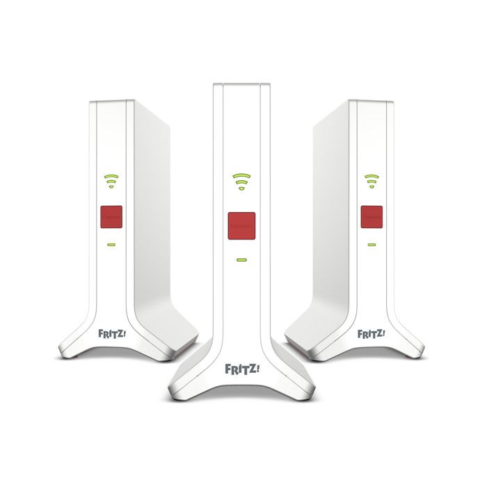 AVM FRITZ!Mesh Set 4200 Ripetitore Wi-Fi 6E Dual-band 4200 Mbit/s Rosso e Bianco