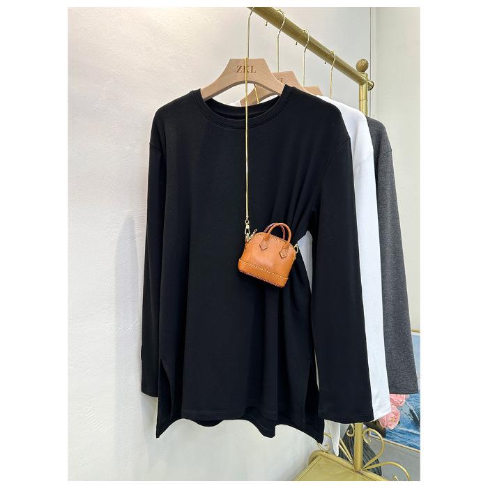 

Women s Autumn/Winter Long Sleeve Round Neck Loose Top M чорний