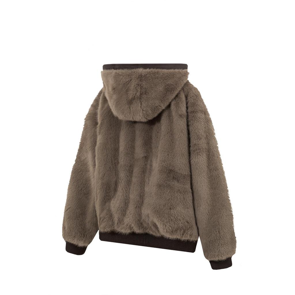 Unisex Wendbare Baumwolljacke mit Fleecefutter und Kapuze - Winter-Essential