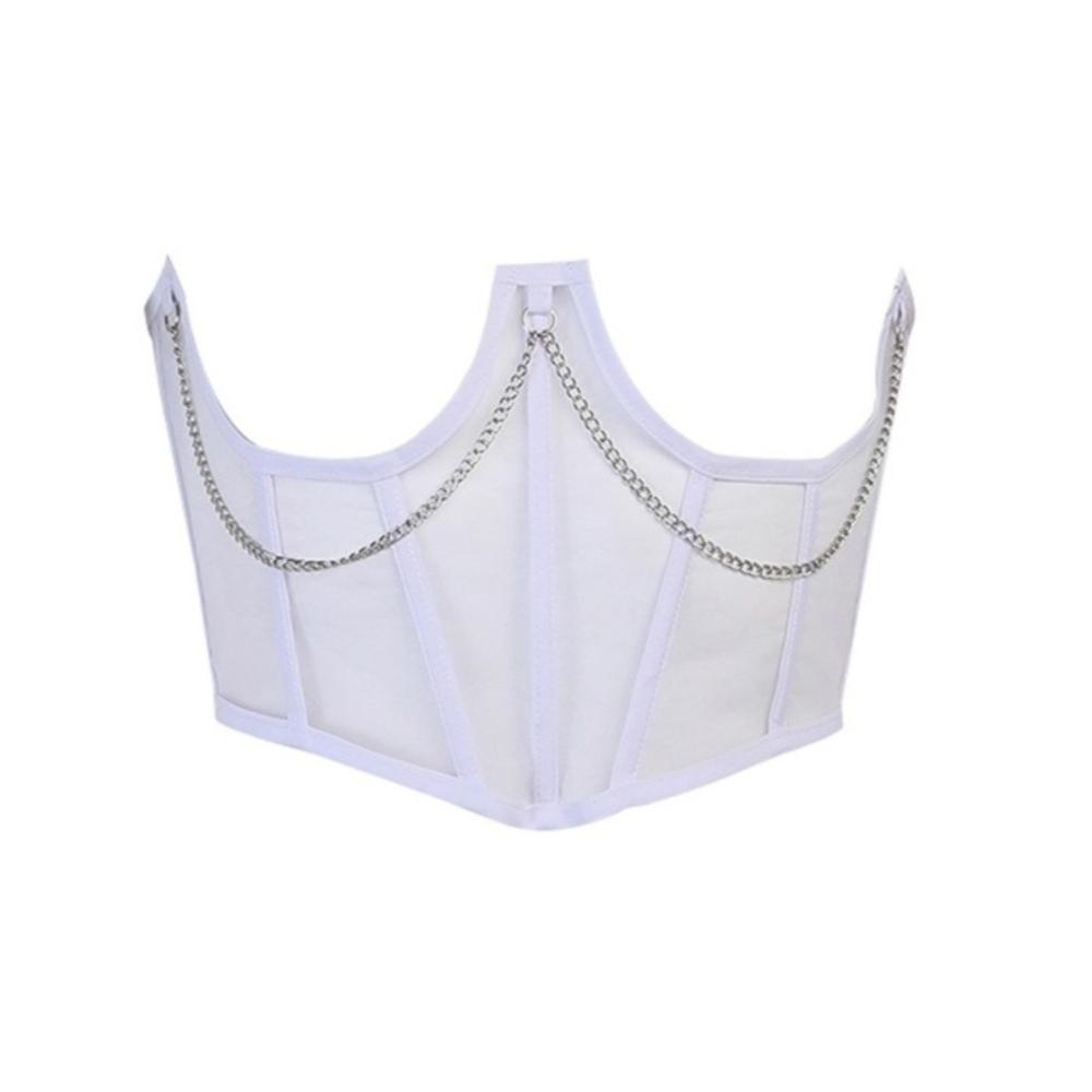 Femmes Large Couture Maille Soutien Poitrine Corset Ceinture Corset Élastique Noire Gaine Large Ceinture Taille Dames Vêtements Féminins Accessoires