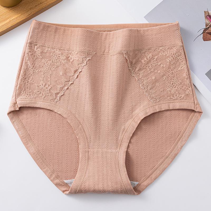 High-Waisted Cotton Briefs for Middle-Aged and Elderly Women - Comfortable, Breathable, Plus Size.