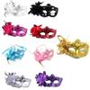 Elegant Lace Masquerade Mask With Rhinestone Flower Accents For Women's Halloween Costume Props