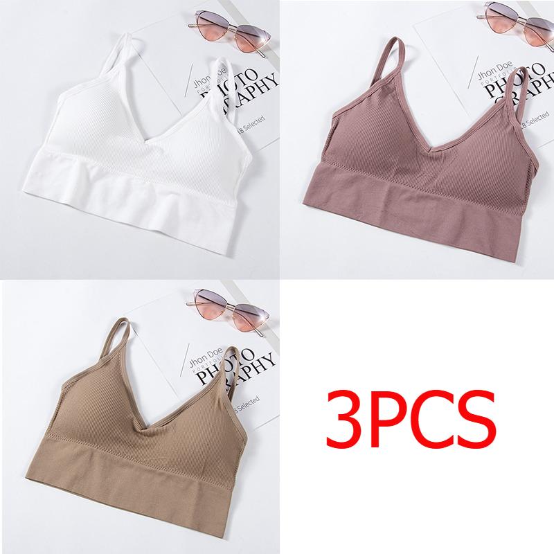 Women Tank Crop Top Seamless Underwear Female Crop Tops Sexy Lingerie Intimates  Removable Camisole