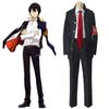 Hitman Japanese Anime Reborn Hibari Kyoya Cosplay Costume School Suit Uniform