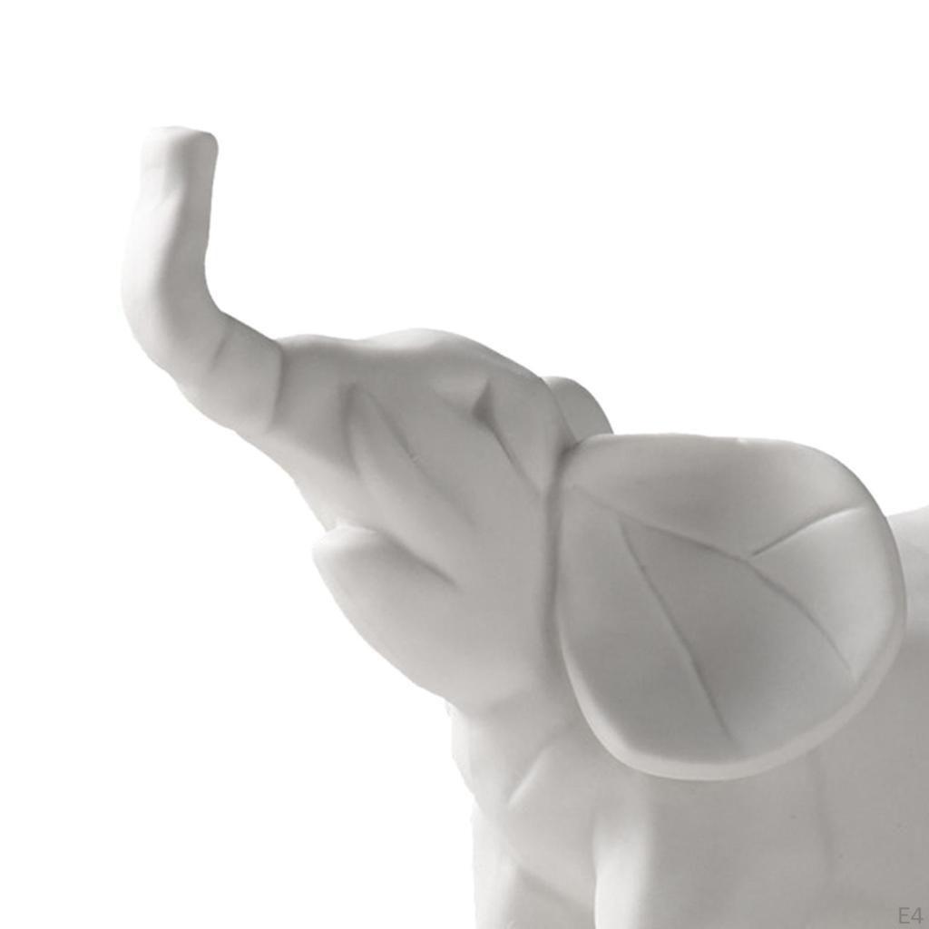 Sculpture, White Statue, Ceramic , Animal Statues for Living Room, Bedroom, Office Deskp, Cabinets
