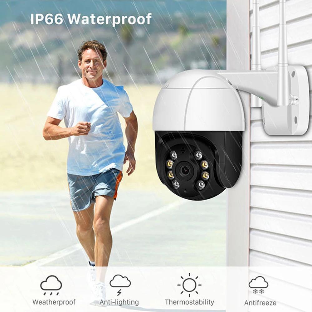 1080P PTZ Wifi IP Camera Outdoor Digital Zoom AI Human Detect Wireless Camera P2P Audio 2MP Security CCTV Camera