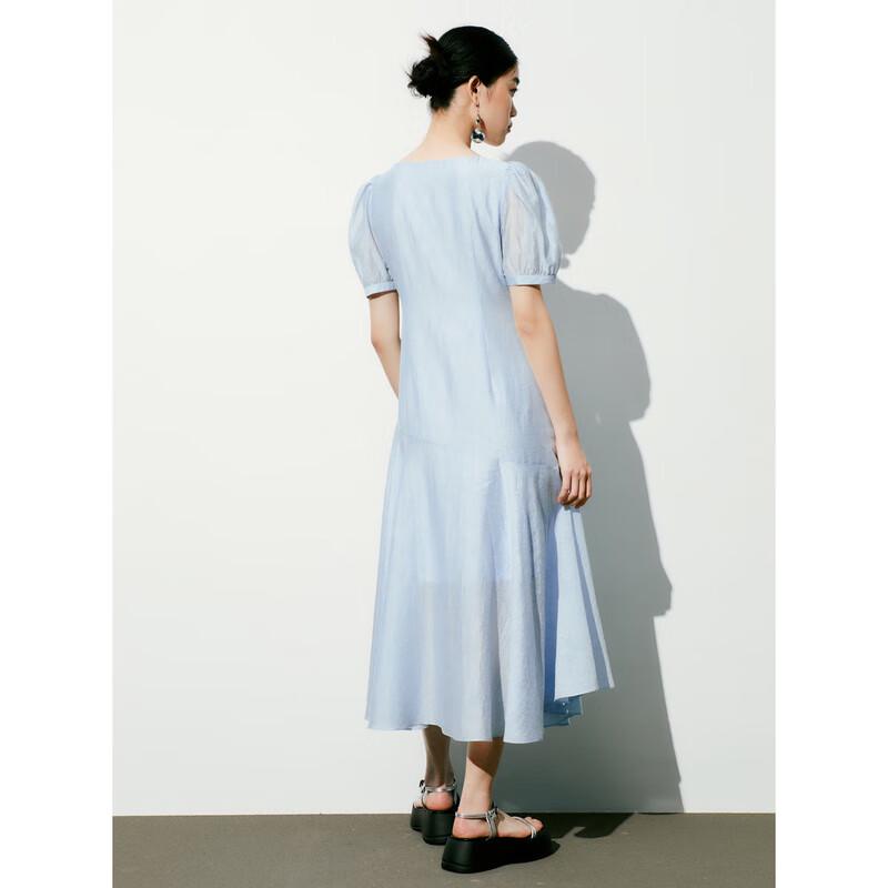 PEACEBIRD Women's French Elegant Waist-Cinching Midi Dress