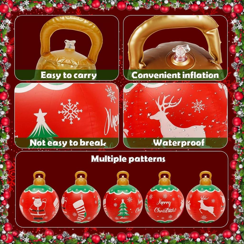 Christmas Inflatable Ball Decorations Outdoor Large Christmas Blow Ball Decorations Seasonal Decor For Festive Party Living Room