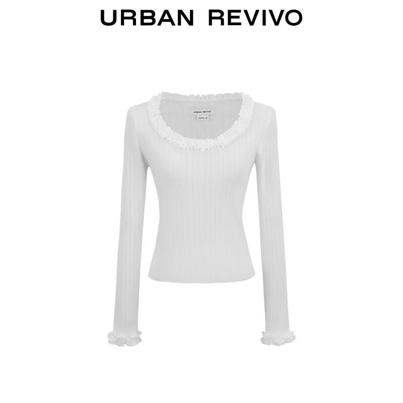 Women's Chic Ruffle-Trim Knit Top