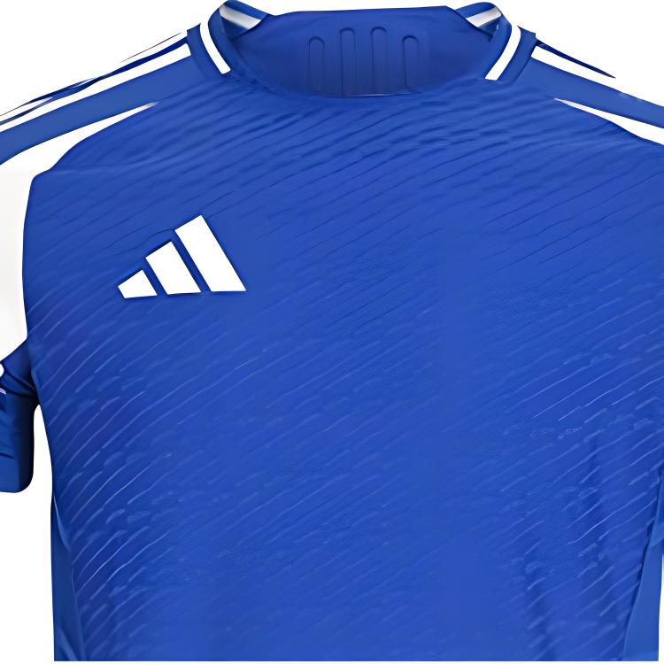 Adidas Retro Breathable Crew Neck Logo Short Sleeve Football Jersey Men Tops Blue JW9909