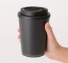 Gowell Tumbler Convenience Store Coffee Size 2 Layer Thermal Mug Drinking with 400ml Black (Direct Lid) TS-1307-009