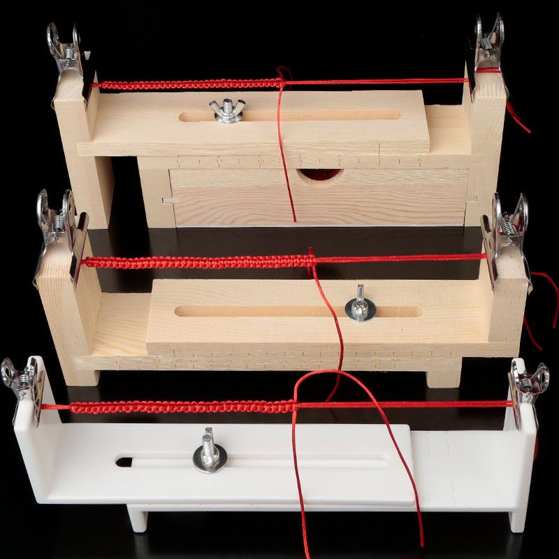Handmade DIY Rope Weaving Tool: Suction Cup Rack with Solid Wood Frame, Drop-Resistant Plastic for Fixing and Crafting.