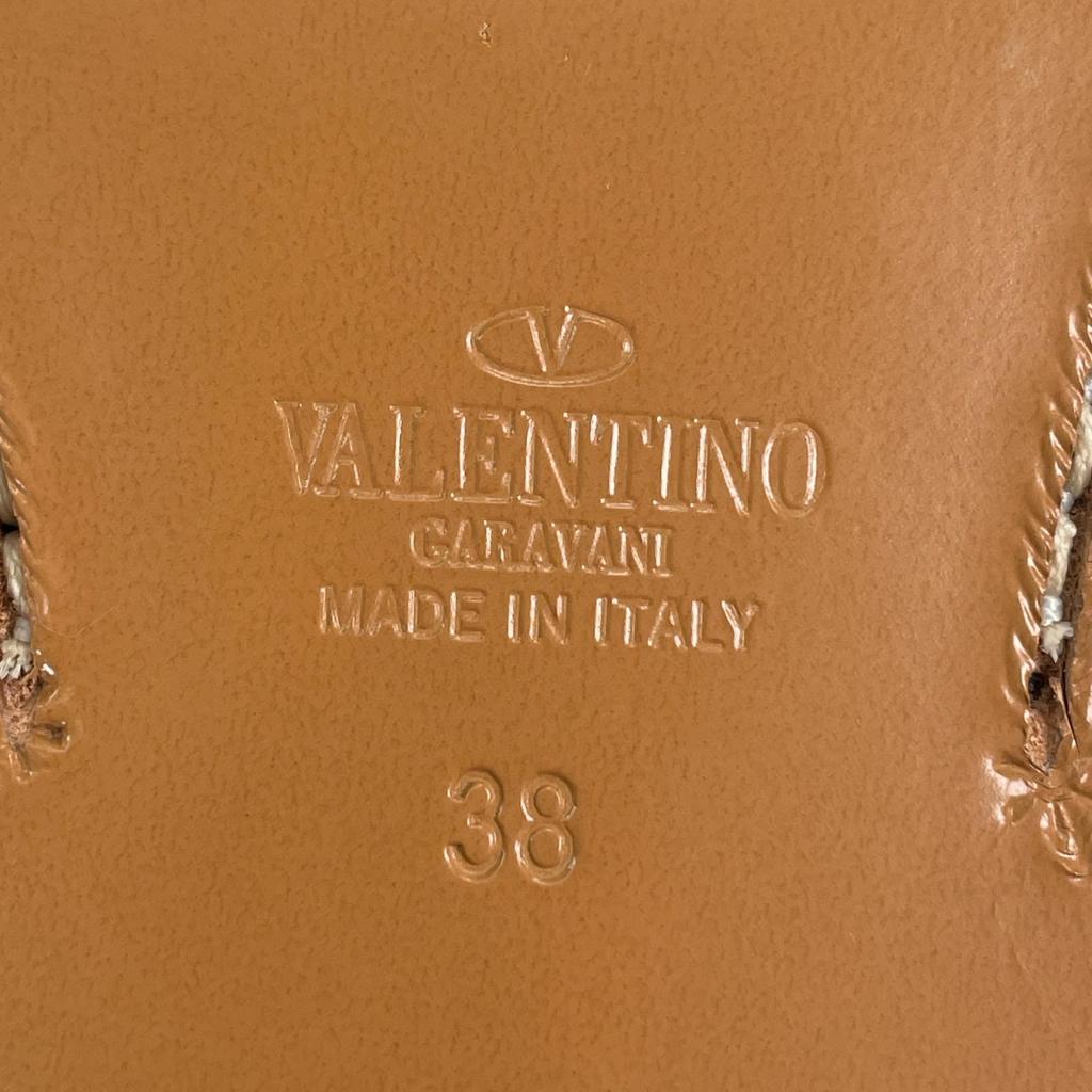 Great Valentino Garavani Leather Shoes Studs Black Leather Women 38 BDJ56RW Used