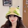 Big Eyes Pattern Big Eyes Frog Bucket Hats Cute Design Wild Panama Hats Basin Hats  Sun Protection