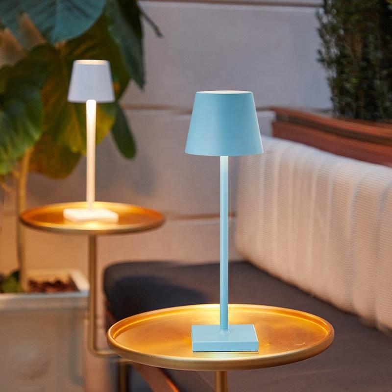 Cordless European Table Light Hotel Restaurant Decoration Rechargeable Led Table Lamp Romantic Dinner