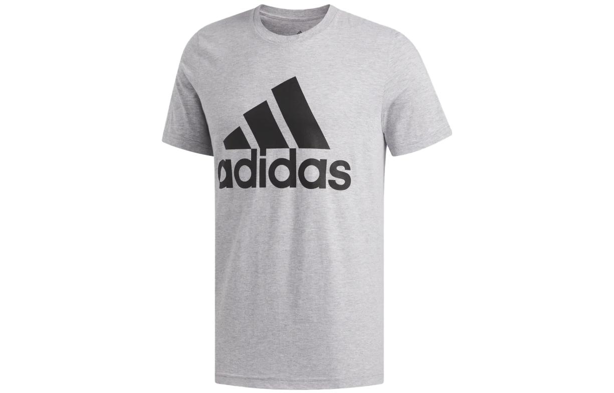 

Adidas T Shirts Men s Gray Crew Neck Moderate Straight Fit ED9607 M