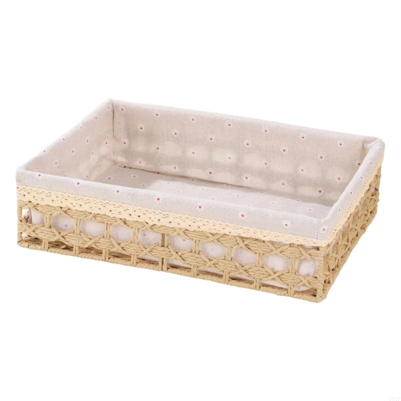 Handwoven Basket Practical Paper Rope Storage Basket Suitable For Multiple Home Storage Needs