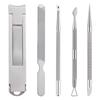 Nail Art Stainless Steel Universal Clipper Set - Double-Sided for Fingernails & Toenails