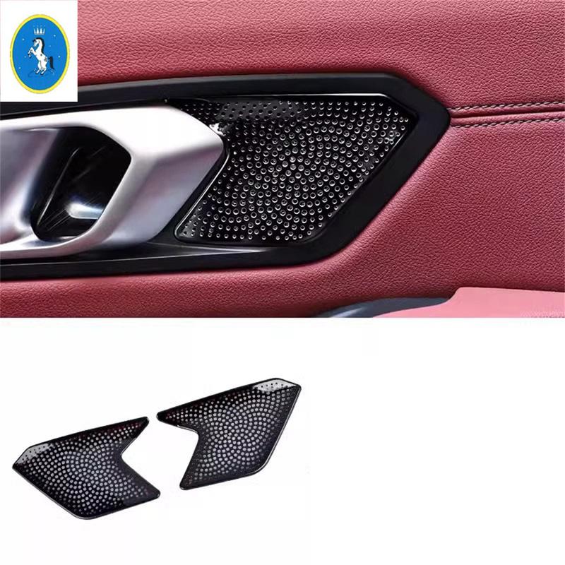 For BMW 3 Series G20  - 2024 Stainless Steel Car Inner Door Handle Bowl Audio Stereo Tweeter Speaker Cover Trim Accessories