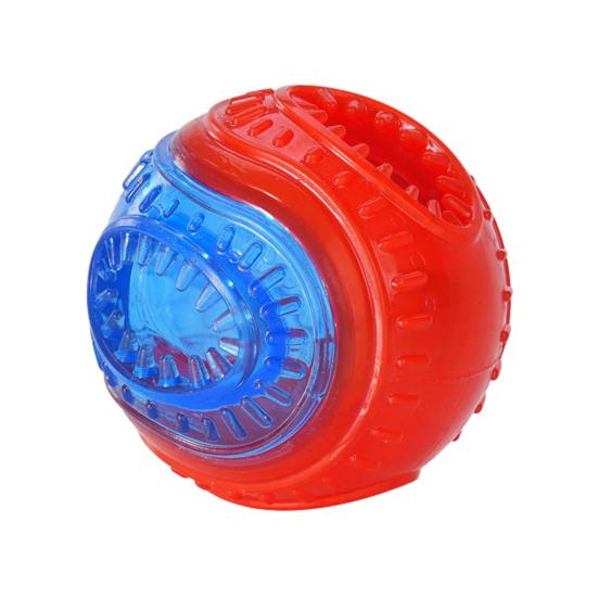 Dog Food Leakage Chew Ball Bite Resistant Pet Treat Dispensing Squeaky Toy Puppy Teething Interactive Boredom Enrichment Toy
