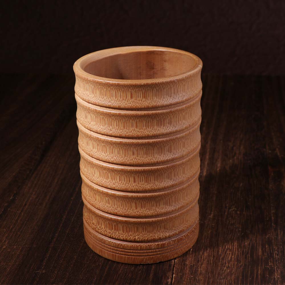 Convenient Stationery Storage Tube Classical Bamboo Stick Tube Bamboo Pen Holder  Restaurant