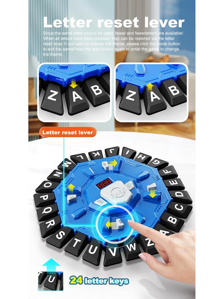 Creative Educational Crazy Letter Board Game for Parent-Child Interactive Play