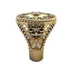 Trendy Men's Ring Hip Hop Compass Stamp Artificial Zircon Inlaid Fashion Retro Style Classic Casual Luxury