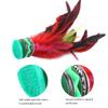 Set of 5 Feathered Foot Kick Shuttlecocks with Rubber Vivid 20cm Indiaca Dacau Shuttlecocks Base, Colors,
