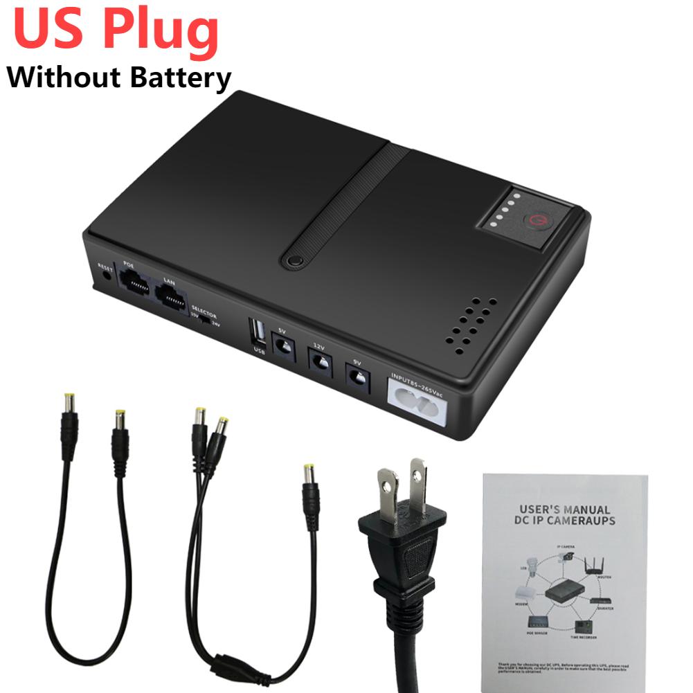 DC1018L Mini Portable UPS Backup Power Adapter 5V 9V 12V Uninterruptible Power Supply DC Power Adapter for WiFi Router Camera