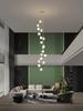 Nordic Home Decoration Stair Chandelier Living Room and Dining Room Pendant Lights Ceiling Light Indoor Lighting Hanging Lamp