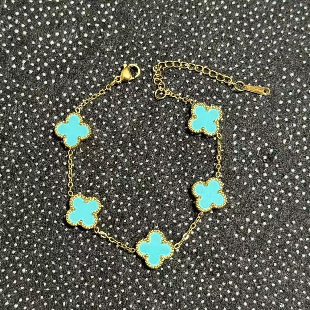 New Arrival Titanium Steel Casual Bracelet Four-leaf Clover Elegantfashion Women's Bracelet