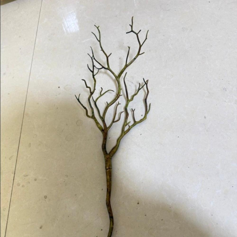

New Long Artificial Plants Plastic Antler Shaped Coral Branches Decorative Bonsai Home Decor зелений