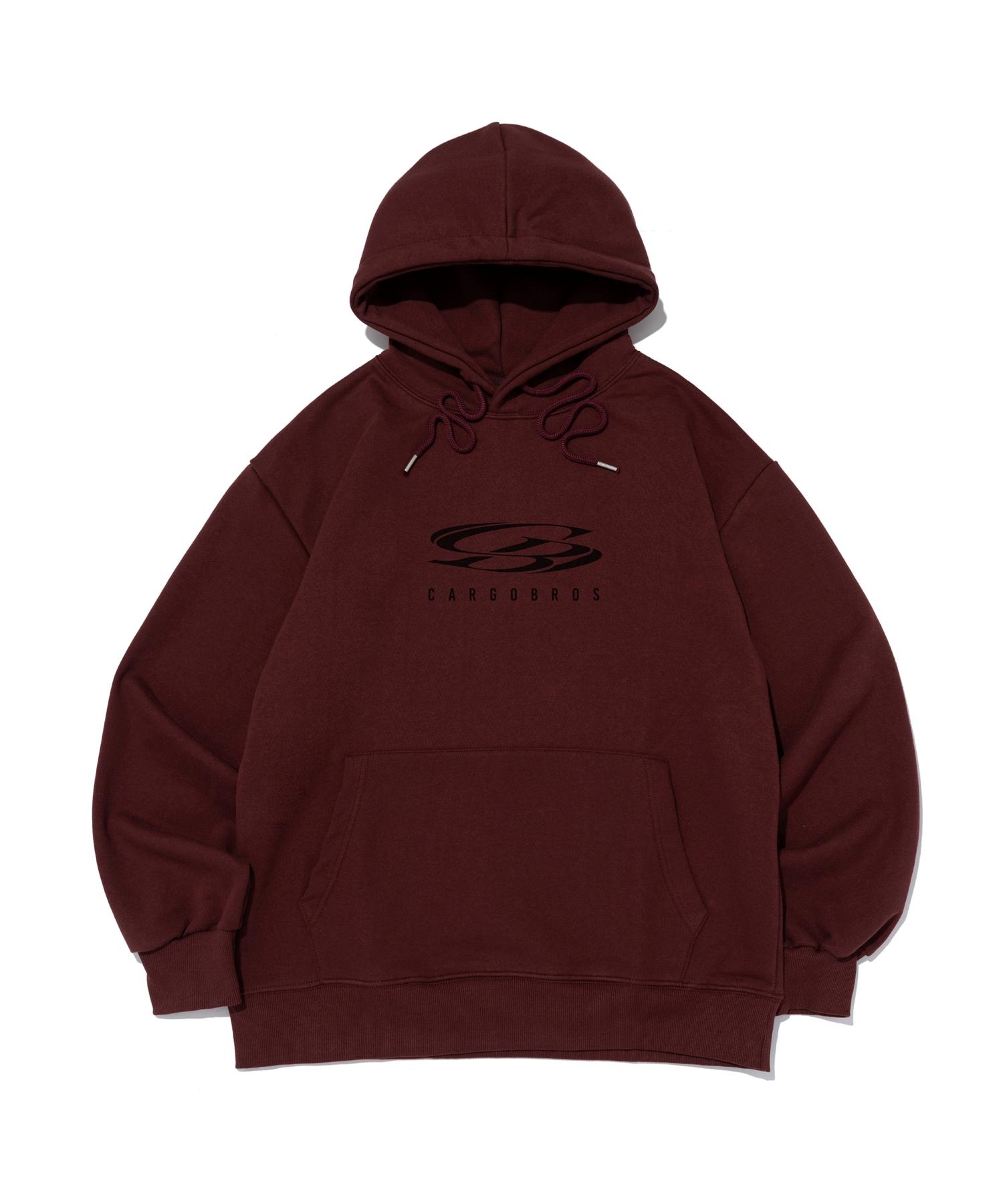 Cargo Bros Circle Logo Oversized Hoodie (Burgundy) M