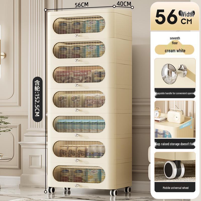 Nordic Style Plastic Storage Cabinet for Living Room or Bedroom