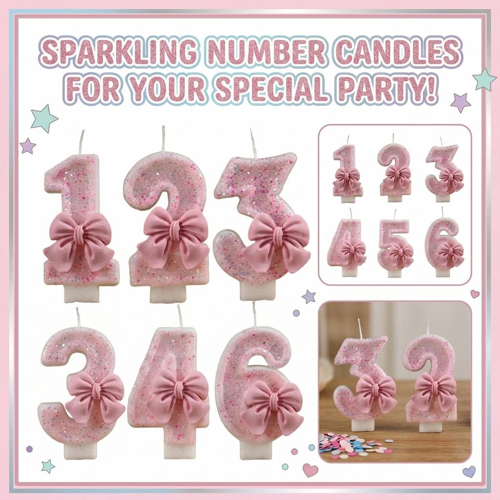 Fashion Cartoon Creative Birthday Candles Party Digital Candles