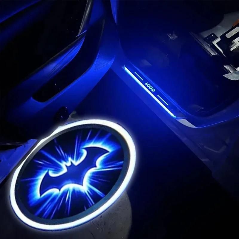 For Bat Logo Wireless Universal Led Emblem 2PCS Car Door Light Luces Projector Courtesy Ghost Shadow Lamp Accessories Decoration
