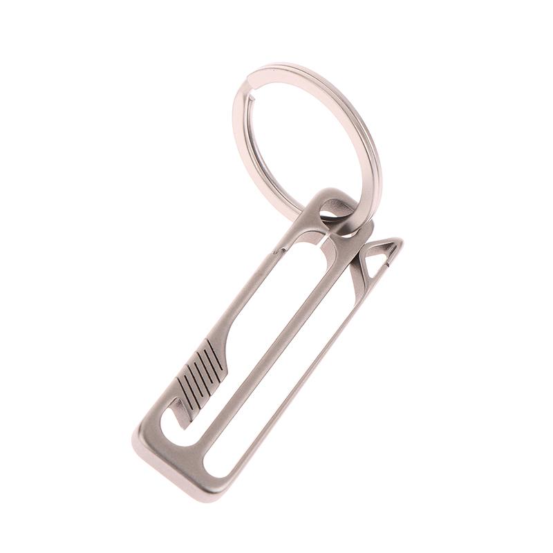 Titanový Klíčenka Vlastní Nápis Lehký Titanový EDC Nástroj Muži Pás Klíčenka Závěsná Spona Držáky na Klíče od Auta