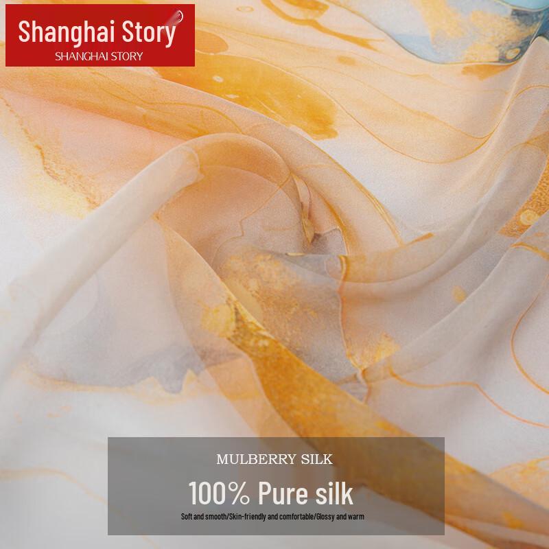 Shanghai Story 100% Mulberry Silk Scarf Gift Set for Women