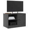 VidaXL Meubles TV 2 pcs noir 67x39x44 cm acier, banc TV, meuble télé, meuble multimédia, buffet TV, meuble hifi, centre de 841692