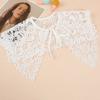 Women Hollow Out Paisely Floral Lace Fake Collar Triangular Shawl Large Shoulder Wrap Necklace Lace-Up Short DropShipping