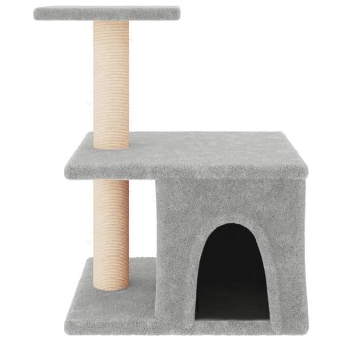 VidaXL Arbre à chat avec griffoirs en sisal gris clair 48 cm 171787